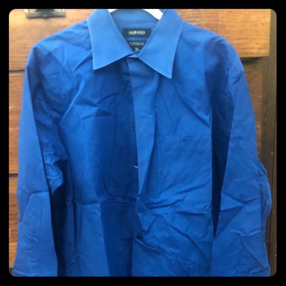 👕MURANO Dress Shirt XL 16 1/2 x 34 blue - Picture 1 of 2